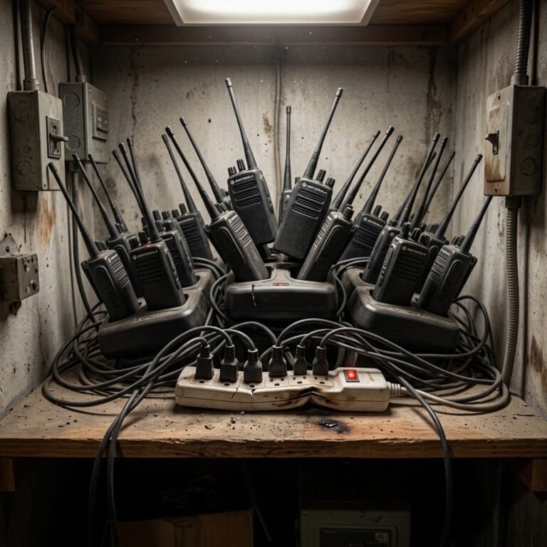 Safe Charging Infrastructure: Designing Compliant Centralized Charging Rooms for Two-Way Radio Chargers