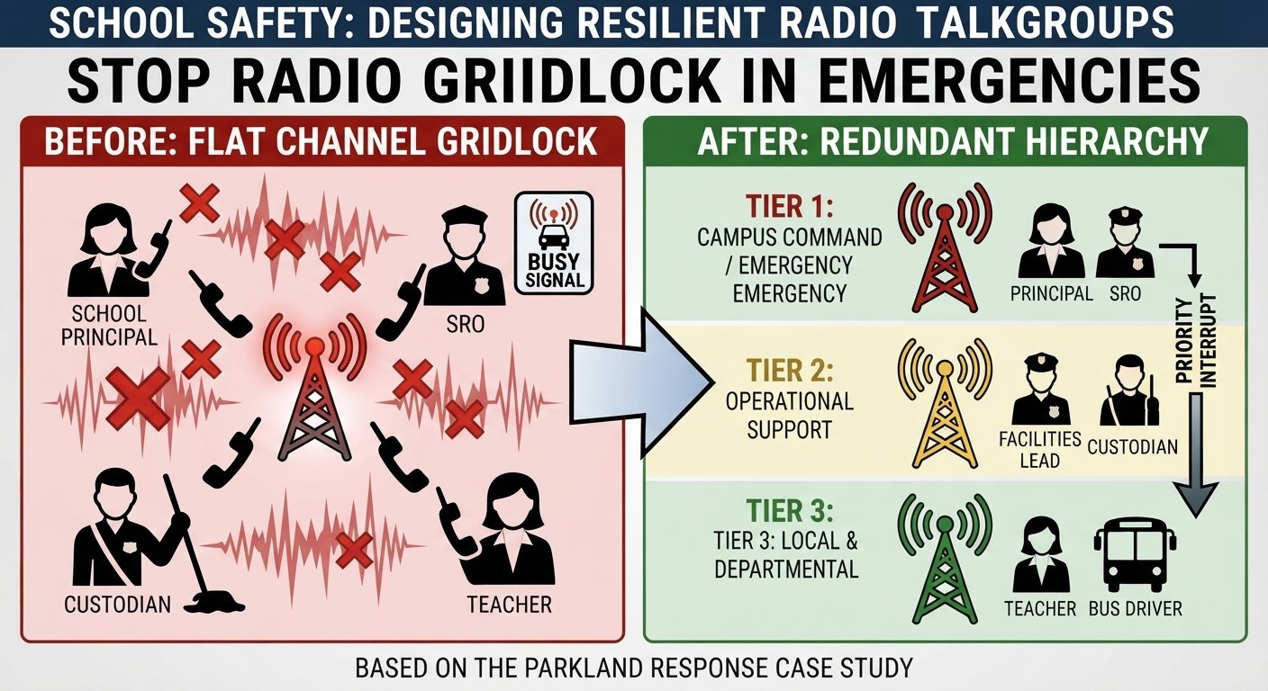 How to set up radio talk groups for schools